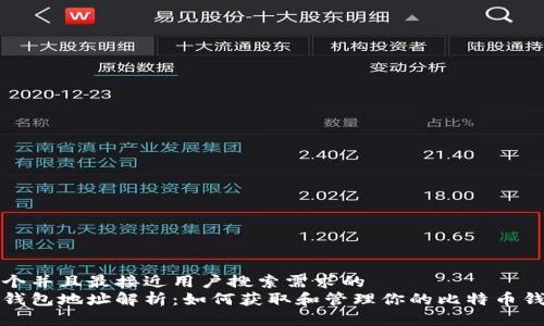 思考一个并且最接近用户搜索需求的  
比特币钱包地址解析：如何获取和管理你的比特币钱包地址